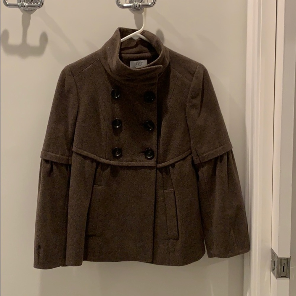 Loft brown wool peacoat